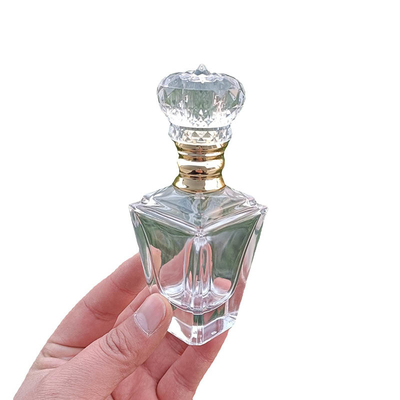 Customs Luxury Fancy Design Botol Kaca Parfum 55ml Dengan Tutup Pompa Sprayer