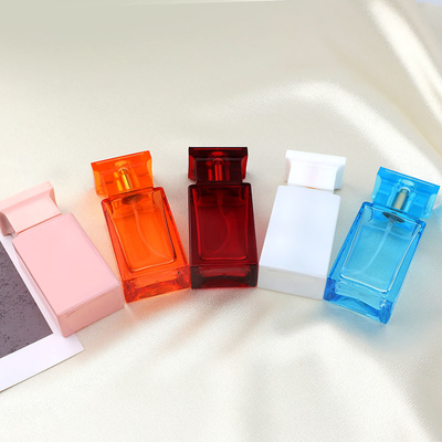 Produsen Botol Parfum Grosir, Botol Kaca Putih Transparan Persegi Tinggi, Kemasan Kosmetik