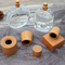 Tutup Botol Parfum Jenis Silinder Kayu Solid Alami Dengan botol