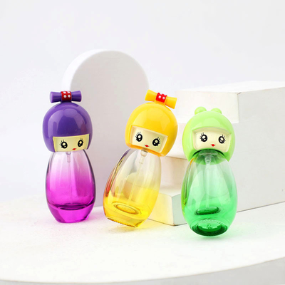 Botol Parfum Kaca Bertahap Kartun Yang Indah Sekrup Mulut Botol Kaca Botol Kaca Parfum Berkemasan Perjalanan Portabel