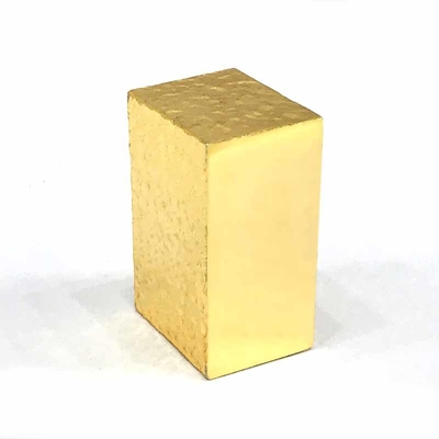 Bentuk persegi panjang warna emas Tutup Botol Parfum Zamak
