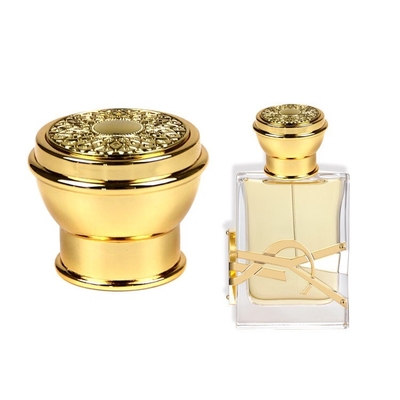 Beli Kustomisasi Kemasan Kosmetik Zinc Alloy Parfum Cover Berlapis Emas online manufacture