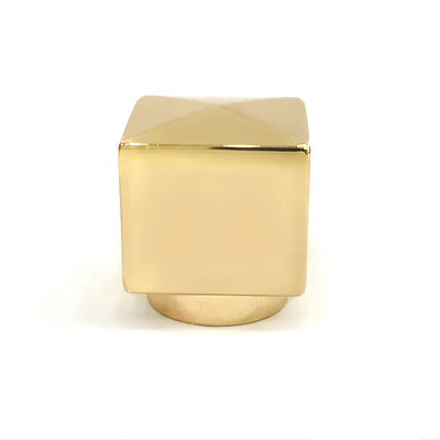 Beli Creative Zinc Alloy Gold Cube Shape Metal Zamac Parfum Bottle Cap online manufacture