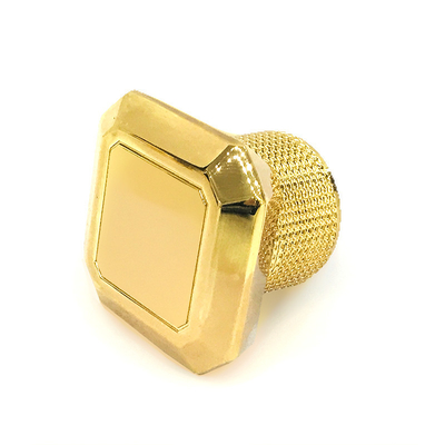 Beli Classic Hot Sale Zinc Alloy Gold Rectangle Shape Metal Zamac Parfum Bottle Cap online manufacture