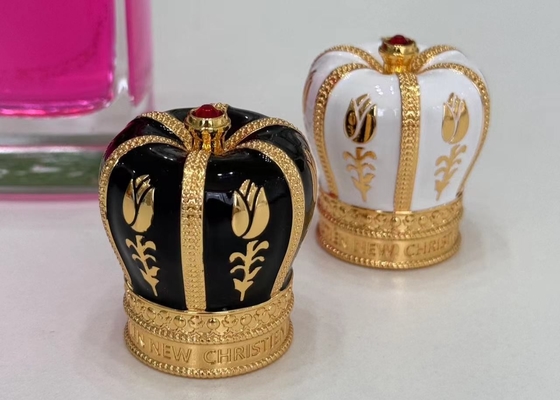 Beli Kap parfum Zamak berlian hitam / emas yang indah untuk leher botol standar online manufacture
