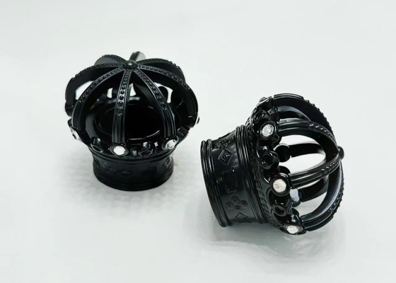 Beli Perhiasan Berlian Hitam Zamak Cap Botol Tutup Untuk Kemasan Ramah Lingkungan online manufacture