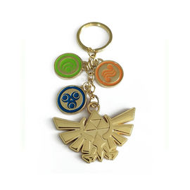Beli Anak-anak Emas Gantungan Kunci Disesuaikan Zinc Alloy Oem Desain Colorful Dengan Logo online manufacture