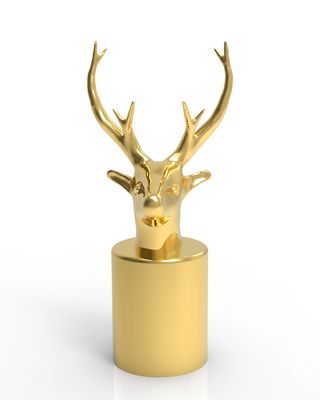 Beli Zinc alloy deer head animal perfume cover Golden perfume cap online manufacture