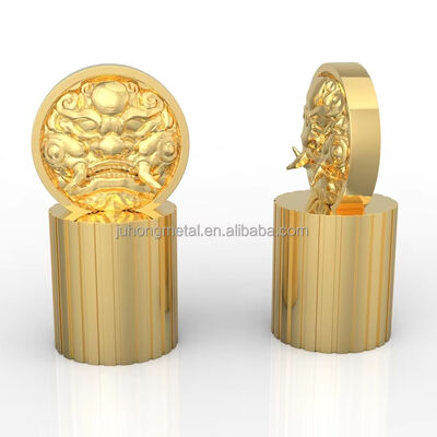 Beli Oriental Style 15mm Zinc Alloy Perfume Cap Chinese Style Metal Crown Cover untuk Aplikasi Cairan FEA Perfume Bottle Accessory pembuatan online