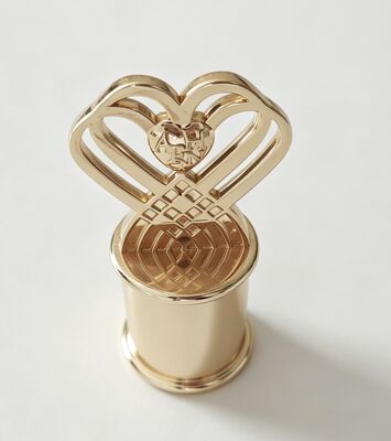 Beli Double Heart Crown Zamak Perfume Cap - Emas Mewah pembuatan online