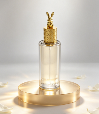 Beli Luxury Rabbit Zinc Alloy Lid isi ulang botol parfum kaca kosong pembuatan online