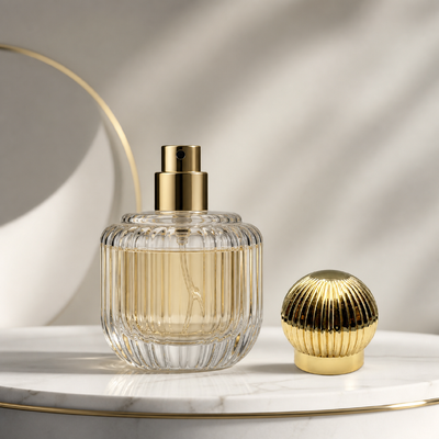 membeli Grosir Gloss Emas Bergaris Ribbed Pumpkin Ball Perfume Bottle Cap Vertikal Line Spherical Zamac Closure OEM Custom Engrave Logo Timur Tengah Luxury Fragrance Packaging pembuatan online