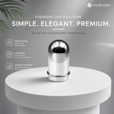 Beli Tutup Botol Parfum Logam Silinder Bulat Kustom Tutup Parfum Paduan Seng Atas Kubah Perak Cermin untuk Botol Kaca Parfum Mewah pembuatan online