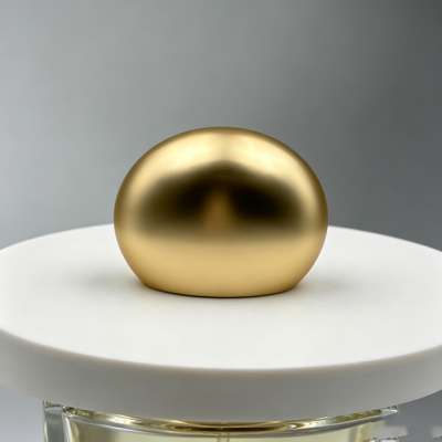 Beli Minimal Lempar Oval Dome Zamac Perfume Cap Electroplated Matte Gold Round Zinc Alloy Perfume Cover Untuk Botol Parfum Kaca Mewah pembuatan online