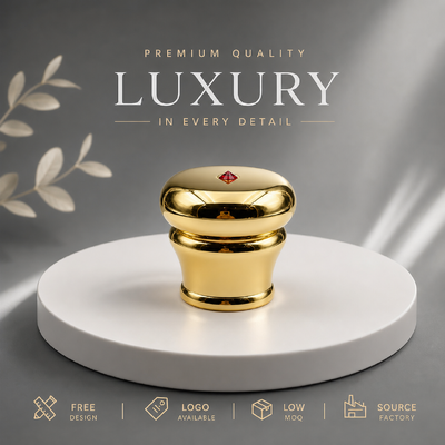 Beli Tutup Botol Parfum Kubah Geometris Premium Multi Ring Chrome Silver Zinc Alloy Solid Heavy Zamac Metal Lid For High End Designer Perfume Packaging Magnetic pembuatan online