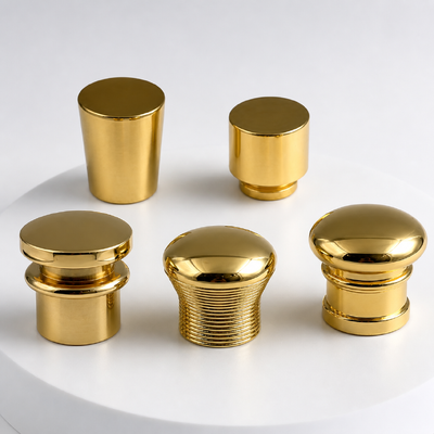 Beli Tutup Botol Parfum Mewah Zamac Zinc Alloy Berlapis Emas Kubah Bulat Metal Bertekstur Logo Kustom Untuk Botol Kaca Pewangi pembuatan online
