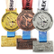 Suvenir Penghargaan Sport Gold Marathon 3d Zinc Alloy Metal Running Medal Dengan Pita