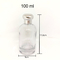 Botol Parfum 100ml dengan tutup plastik zamac, Botol Kaca, Bayonet Semprot, Botol Kosong, Kemasan Parfum