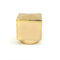 Creative Zinc Alloy Gold Cube Shape Metal Zamac Parfum Bottle Cap
