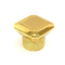 Classic Hot Sale Zinc Alloy Gold Rectangle Shape Metal Zamac Parfum Bottle Cap
