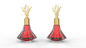 Elegant Zamac Perfume Lid Untuk Bottle Cap OEM / ODM Layanan Tersedia