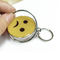 Wajah Tersenyum Logo Kustom Gantungan Kunci Lingkaran Kuning Dengan Logam Ramah Lingkungan