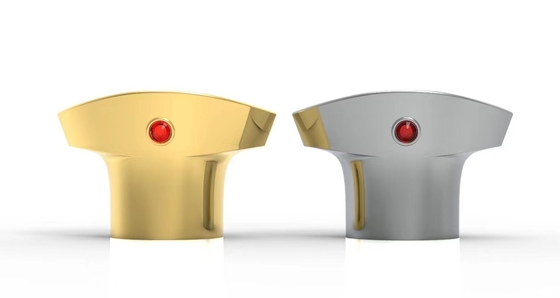 Golden Metal T-bentuk Luxury Zamak Caps parfum Untuk FEA 15 botol kaca parfum