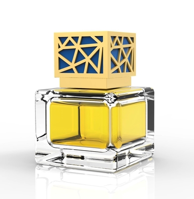 OEM ODM Luxury Special Square Zinc Alloy Parfum Botol Cap Proses Elektroplating