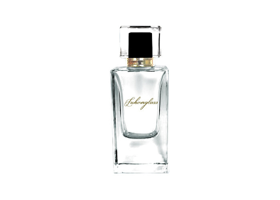 Botol Parfum Kaca 50Ml Botol Parfum Tebal Persegi, High-End Bayonet Tekan Botol Semprot, Botol Kosmetik Kosong
