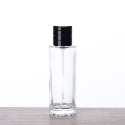 50ml Botol Parfum Kaca Silinder Tinggi Semprotan Halus Botol Kosmetik Portabel Dengan Tutup