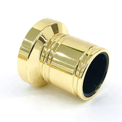 Classic Zinc Alloy Gold Plating Cylinder Shape Metal Zamac Parfum Bottle Cap