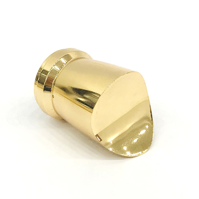 Creative Zinc Alloy Gold Plating Cylinder Shape Metal Zamac Parfum Bottle Cap