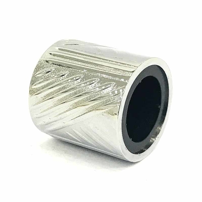 Bentuk Silinder Klasik Chromium Platiing Zinc Alloy Metal Persume Tutup Botol