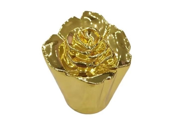 Romantis Rose Bentuk Botol Parfum Tutup Custom Flower Zinc Alloy Cap Parfum
