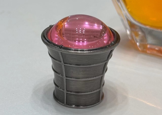 Pink Diamond Metal Zamak Perfume Caps Luxury Glass Perfume Bottle Tops