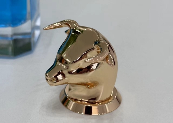 Tutup botol parfum berbentuk banteng dari paduan seng untuk cocok dengan botol parfum