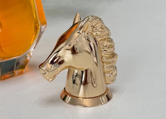 Zamak Horse Shape Metal Perfume Cap Caps Perfume Caps dengan paduan seng berkualitas tinggi
