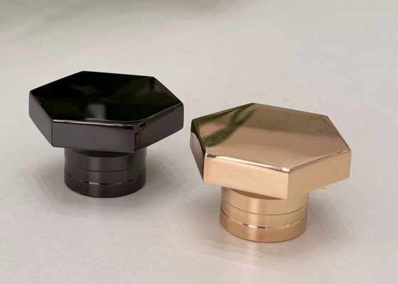 Zinc Alloy Bentuk Hexagonal Bottle Caps Perfume Warna dan Logo Disesuaikan