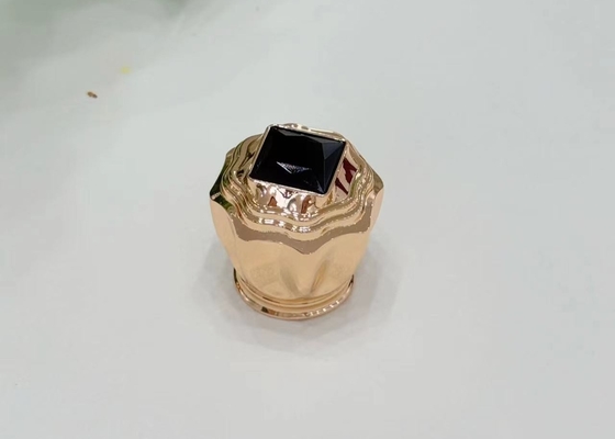 Klip Berlian Hitam Mewah Kap parfum Zamak Untuk botol aroma elegan