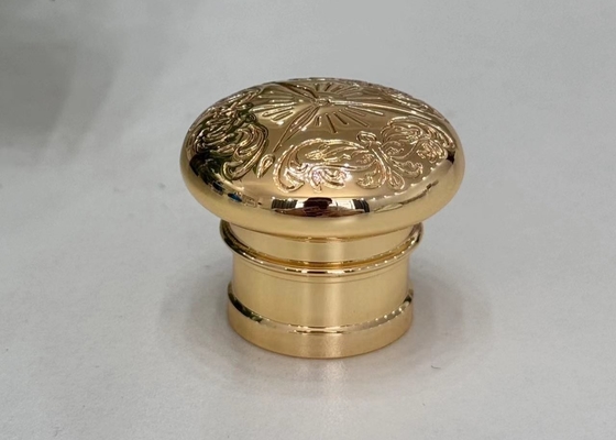 Pola halus Customzied Warna Zamak Perfume Caps Seng Alloy Perfume Bottle Tops
