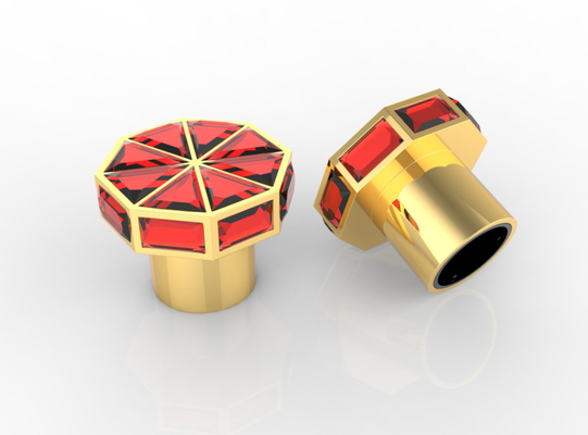 Customized Diamond Zinc Alloy Perfume Bottle Caps untuk Botol Parfum