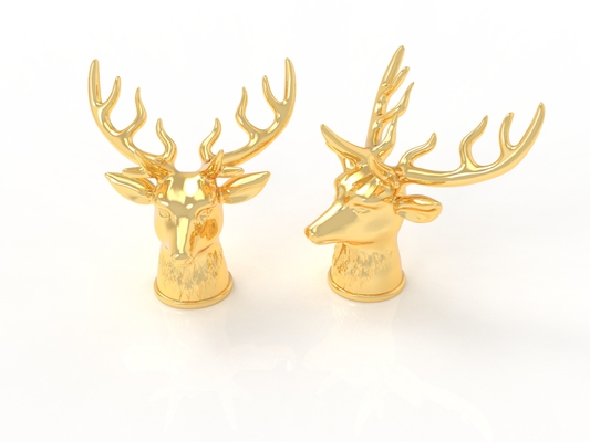 Hot-End Deer Bentuk Zamak Perfume Caps Zinc Free Mold Perfume Set