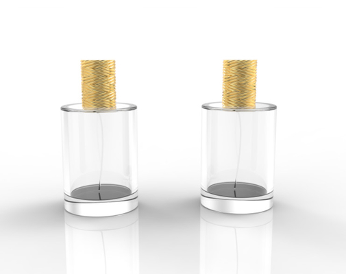 Bentuk Silinder Logo Disesuaikan Zamak Cap Parfum Seng Alloy Perfume Cover