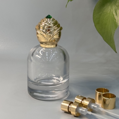 Custom Diamond Zamak Perfume Caps Alloy Seng Berkualitas Tinggi Untuk Kemasan Aroma Elegan