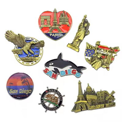 Hadiah Souvenir Cool Lemari es Stiker Bangunan Landmark Lokal