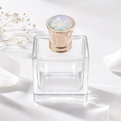 Desain Khusus Tutup Botol Parfum Zamak Ringan Ramah Lingkungan dengan Aksen Batu