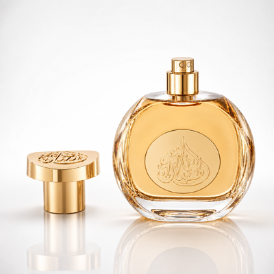 Zamac Perfume Cap Plated Gold dengan Desain Khusus dan Pola Embossed untuk Botol Aroma Mewah