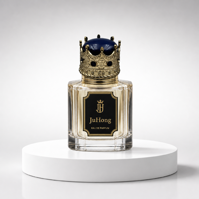 Crown Embossed Zamac Zinc Alloy Perfume Cap dengan Resin Top dan Desain yang dapat disesuaikan