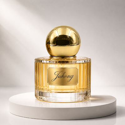 Glossy Gold Sphere Zamac Perfume Cap./Bola Bulat Metal Perfume Bottle Lid Custom Logo
