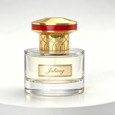 Tutup Parfum Magnetik Zamac Bertekstur Geometris Mewah